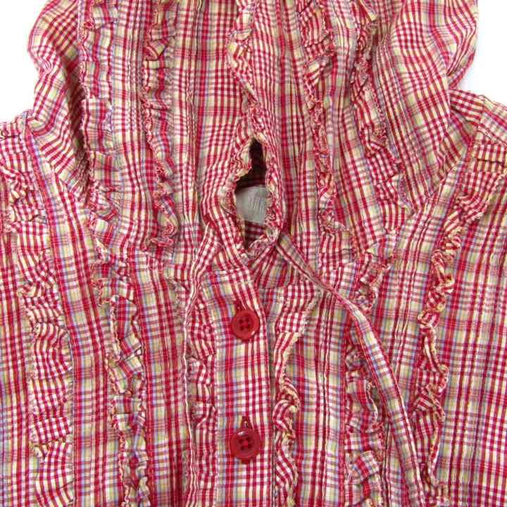 【希少】 PINK HOUSEフード付きチェックロングワンピース フリーサイズ ピンクハウス ワンピース トップス 長袖 フード チェック柄 レディース