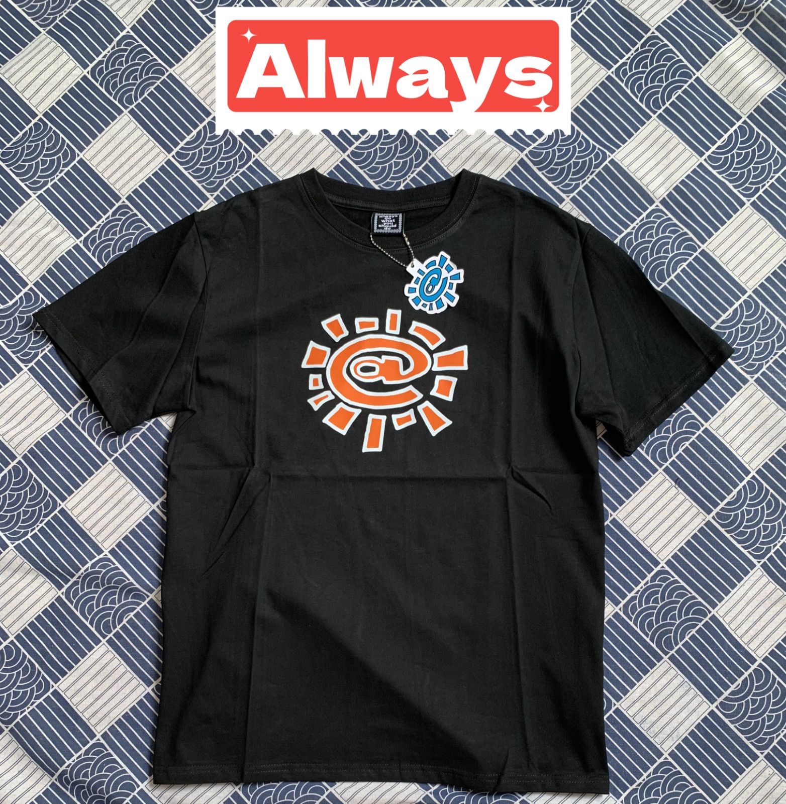 always do what you should doプリント半袖Tシャツalways ブラック 未使用 オレンジ色のロゴ