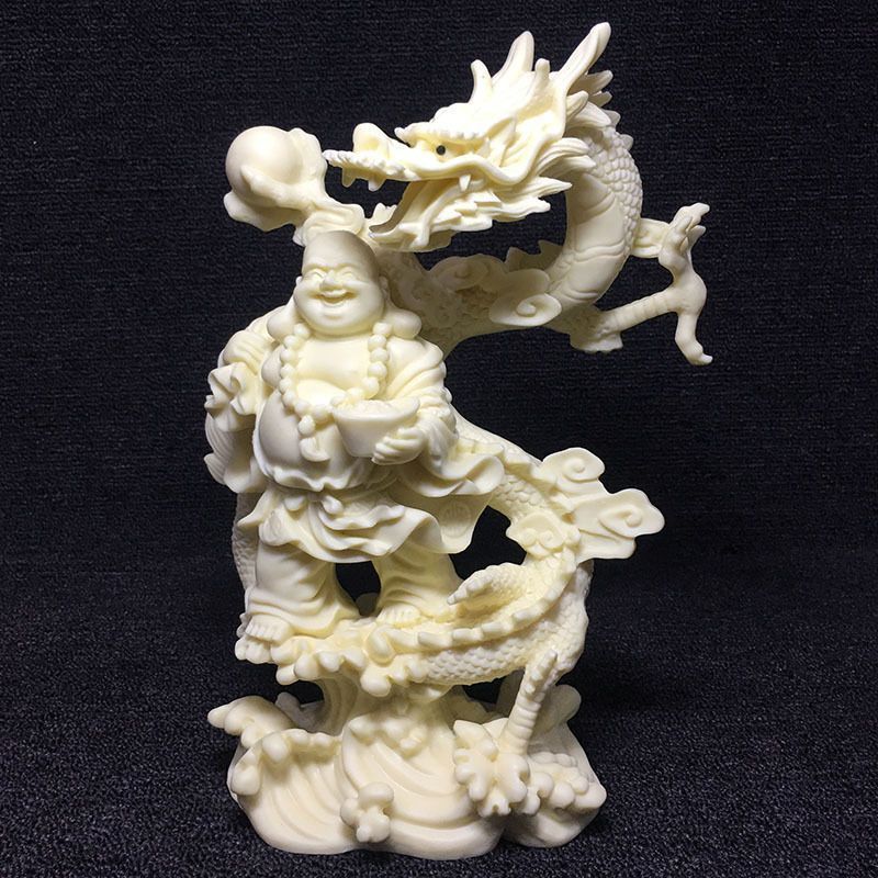 上品 七福神 布袋尊 布袋様 象牙果 置物 縁起物 金運 開運