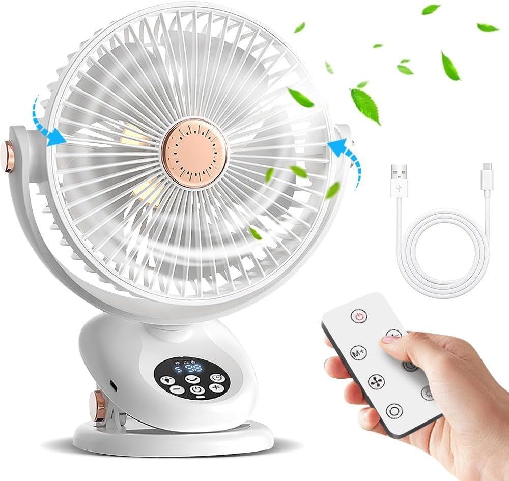 卓上扇風機 タイマー付き 7色LEDライト Amazon | 扇風機 自動首振り タイマー LEDライト付き 卓上扇風機