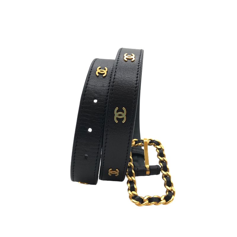 シャネル CHANEL ココマークベルト A02557 GD金具 レザー レディース