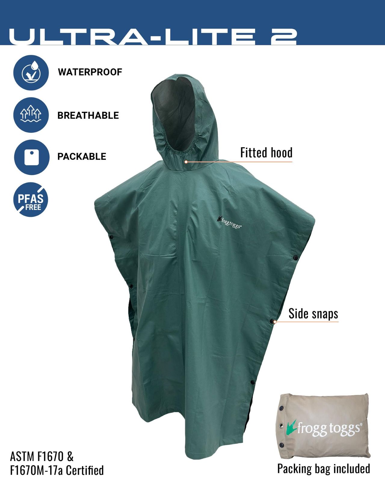 [FROGG TOGGS] レインコート Youth ダークグリーン One Size [ダークグリーン] [Free Size] Youth Frogg TOGGS] Waterproof, Suit, –