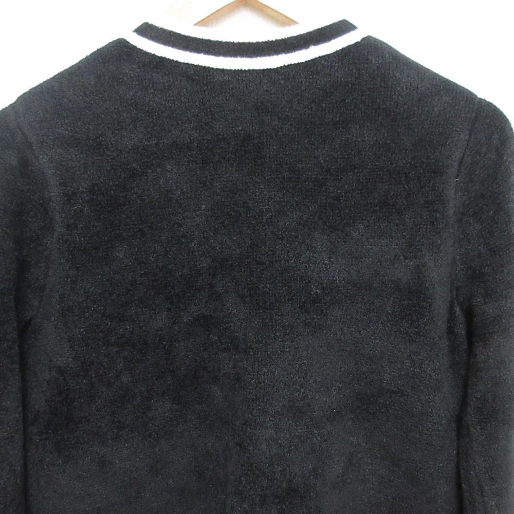 美品 23SS Whim Gazette GEMINI ウィムガゼット バイカラー パイルノーカラー ショートジャケット サイズF ブラック レディース 古着 中古 美品 23SS Whim Gazette GEMINI ウィムガゼット バイカラー パイ