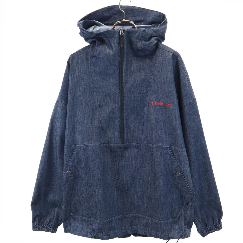 コロンビア 本澤裕治 コラボ 長袖 テント ヒル デニム アノラックパーカー M インディゴ Columbia x DOCTOR DENIM HONZAWA 日本焚き火コミュニケーション協会 メンズ