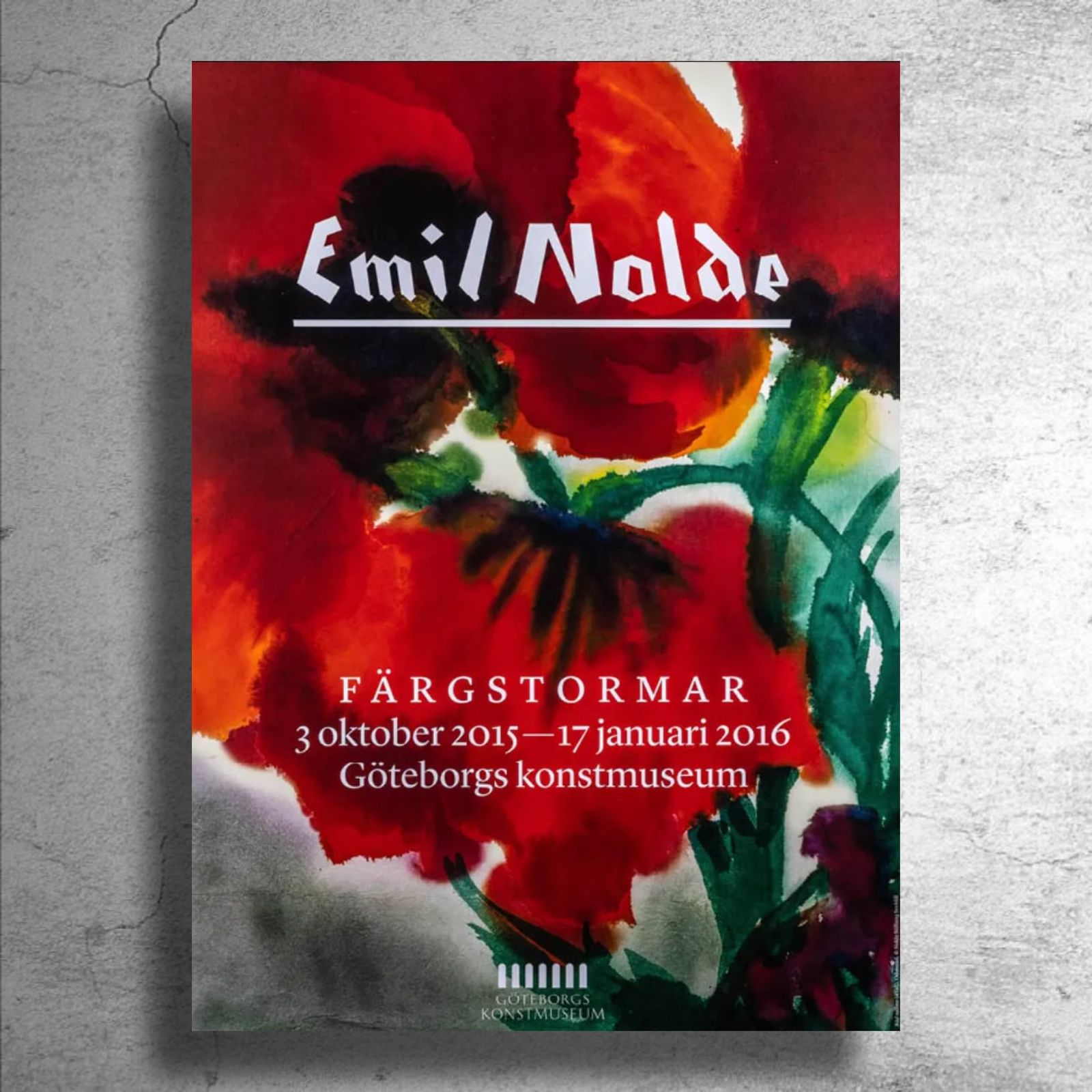 アートポスター エミール・ノルデ エキシビジョンポスター 再入荷】ドイツの画家『エミール・ノルデ』スウェーデンでの個展