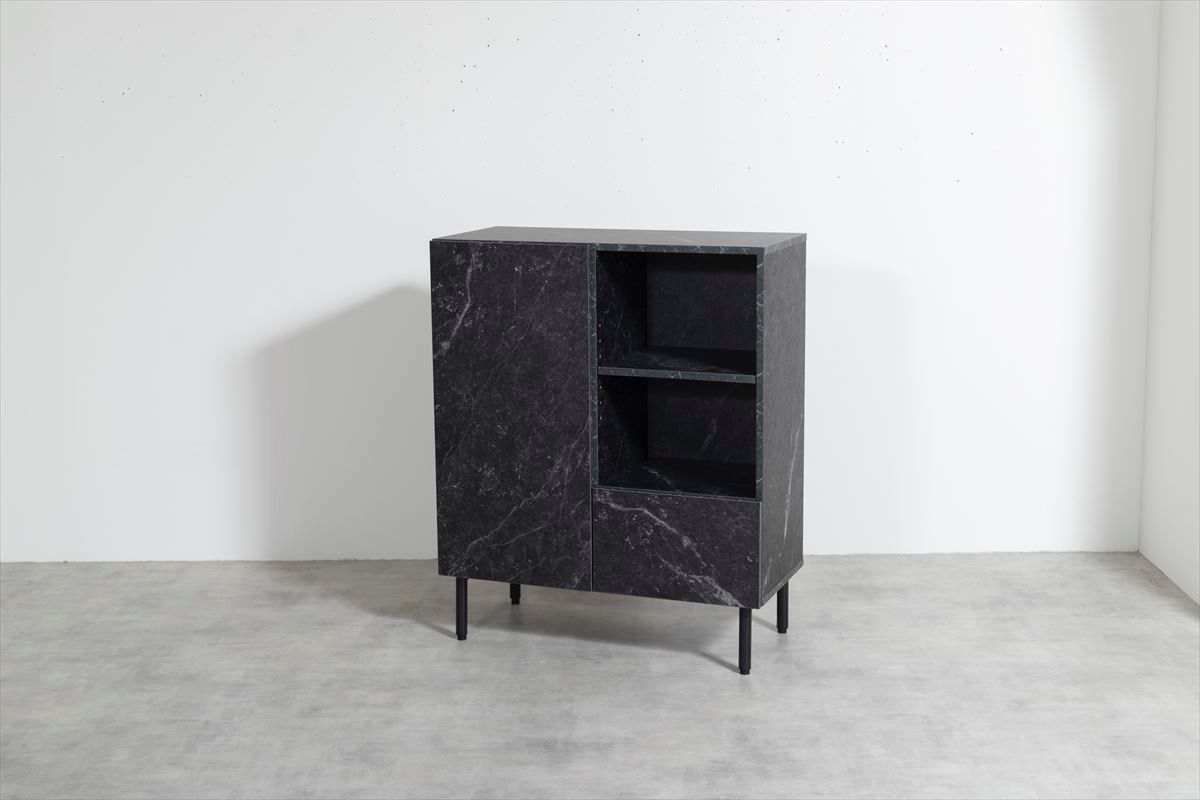 【送料無料】【幅72cm】大理石柄キャビネット ストーン柄 マーブル 棚 収納 送料無料】【幅72cm】大理石柄キャビネット ストーン柄 マーブル 棚