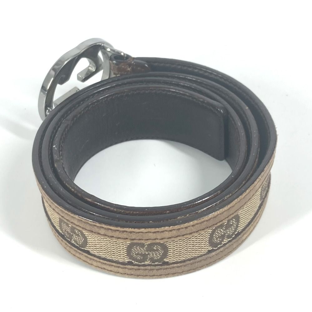 GUCCI グッチ ベルト GG ロゴ バックル GGキャンバス/レザー