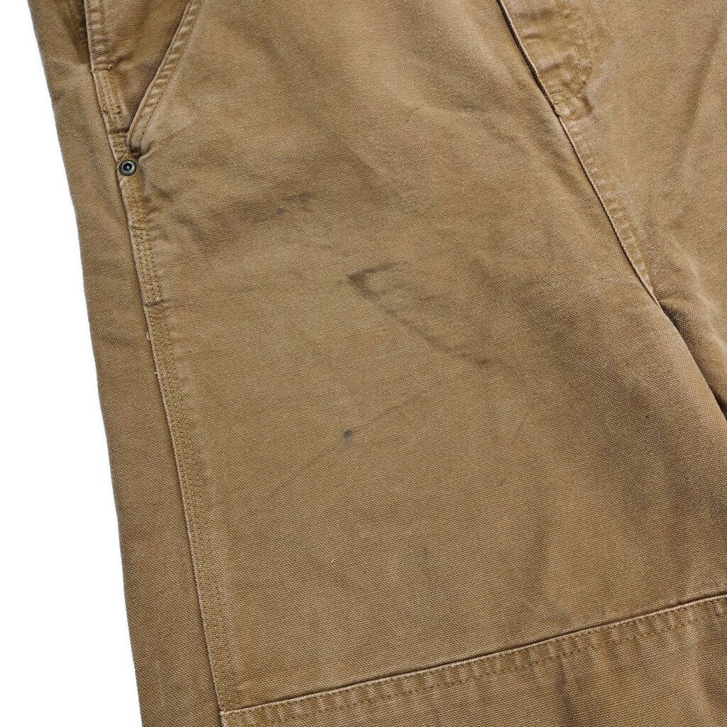 Carhartt カーハート ダック ダブルニー ビブオーバーオール ライトブラウン レディース 16 古着 V 3928