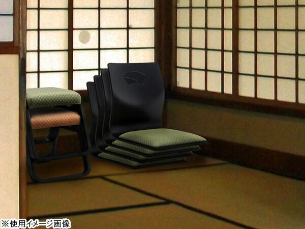 東谷 ハンドル付きチェア グリーン W 36×D 52×H 43×SH 5 BC-113 FYE お座敷 法事 チェア ハンドル付き 和室 一人掛 メーカー直送