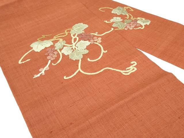 平和屋着物○中国三大刺繍 相良刺繍 ストア 総刺繍 九寸名古屋帯 紬地