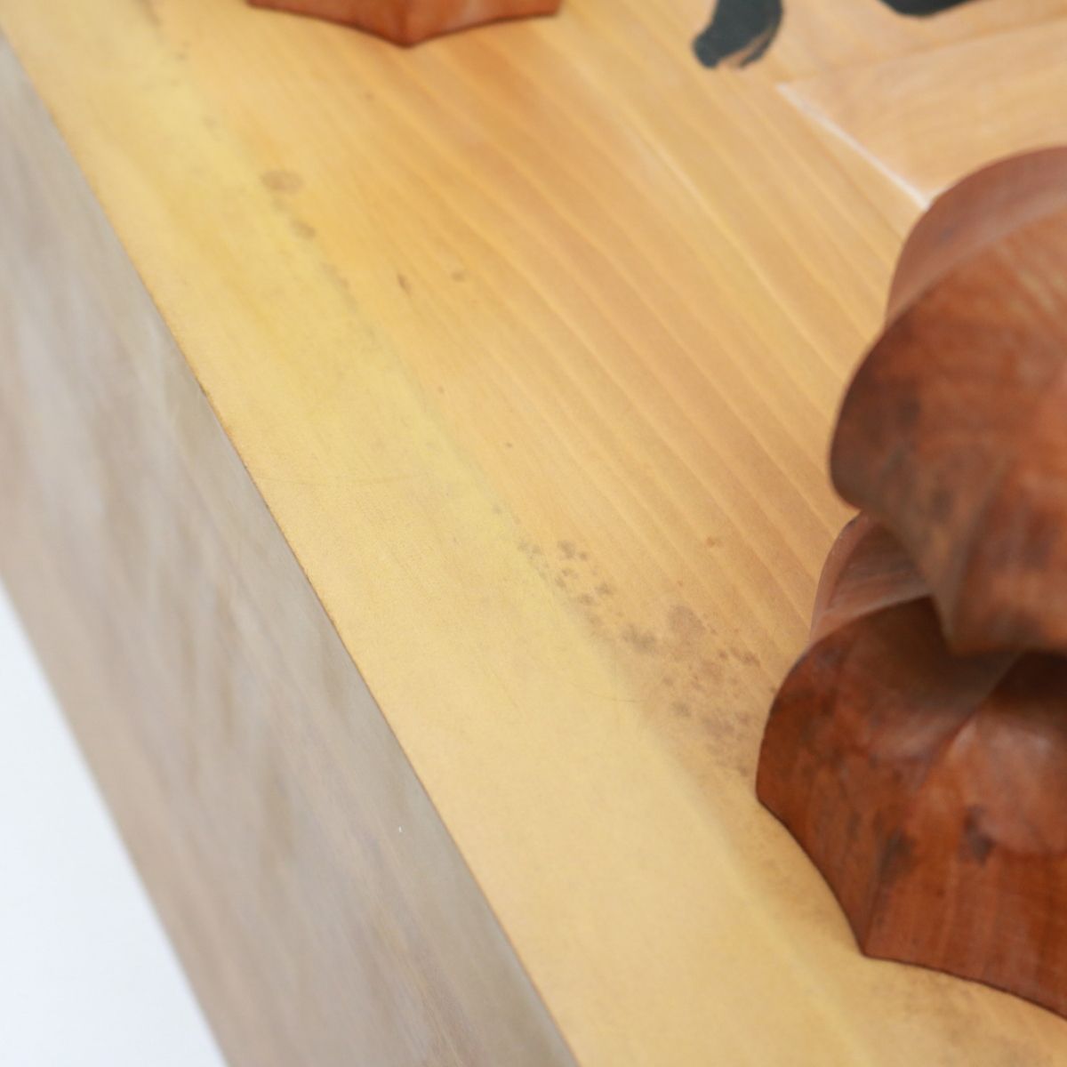 308) 【超貴重】 将棋盤 中原誠 名人 サイン入り 無心 国産桂材 厚さ6