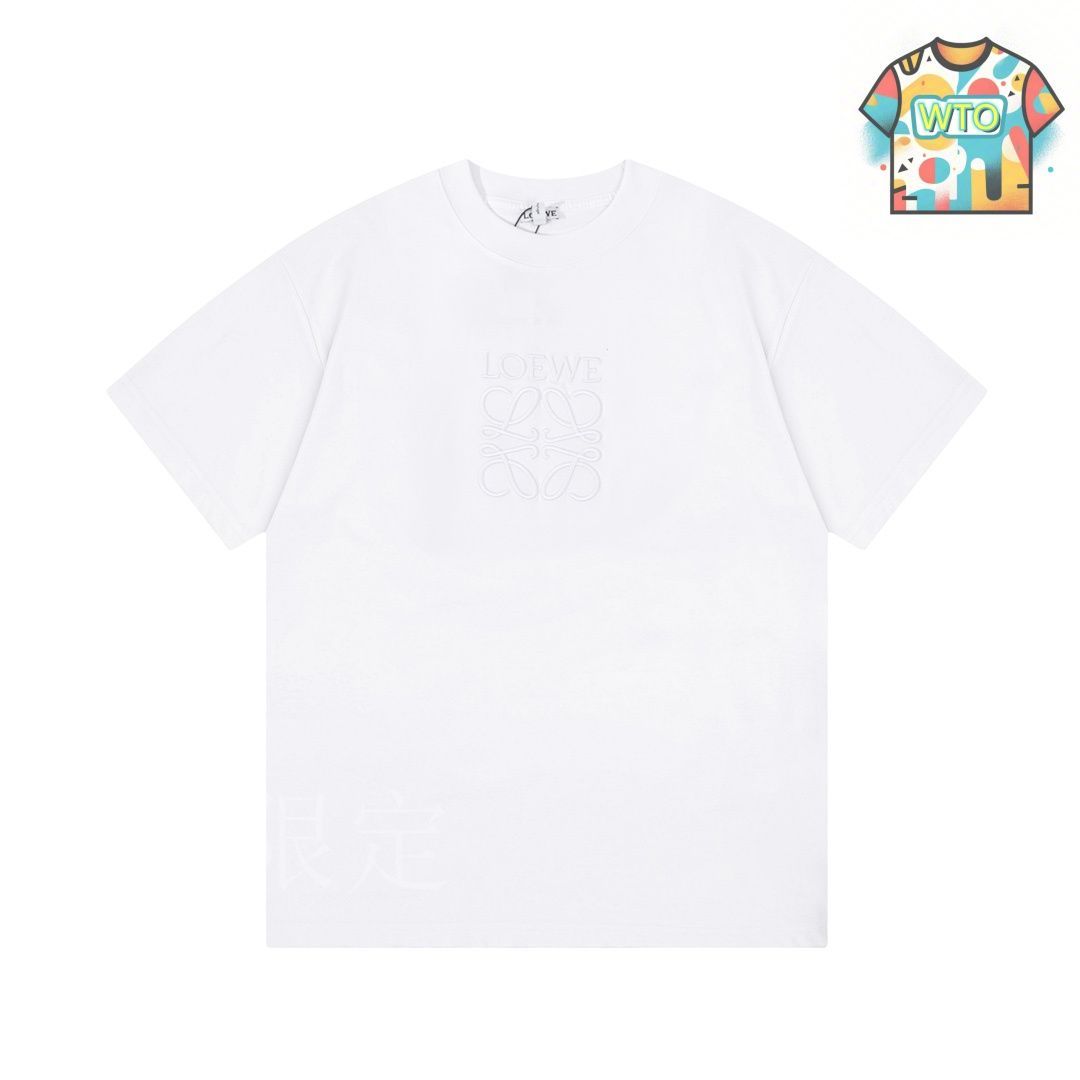 今日特価】LOEWE 無地刺繍大ロゴ白 T シャツ-3 - メルカリ