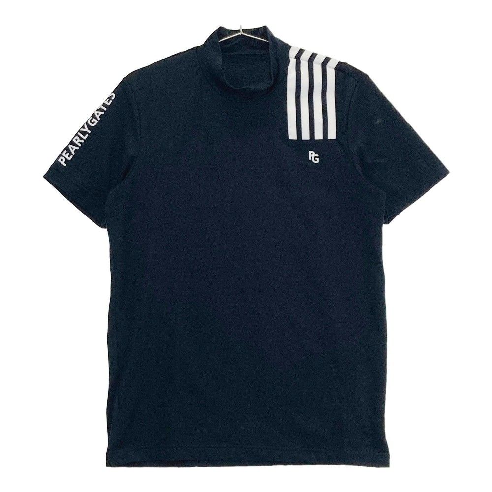 サイズ 5 PEARLY GATES パーリーゲイツ 2025年モデル ハイネック 半袖Tシャツ ブラック系 240101456451 ゴルフウェア メンズ ストスト