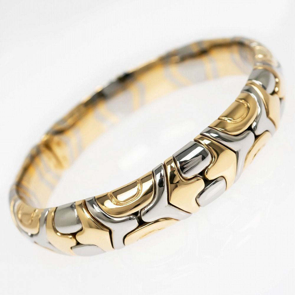 ブルガリ アルベアーレ  K18イエローゴールド ステンレス バングル 楽天市場】ブルガリ BVLGARI アルベアーレ バングル K18イエロー