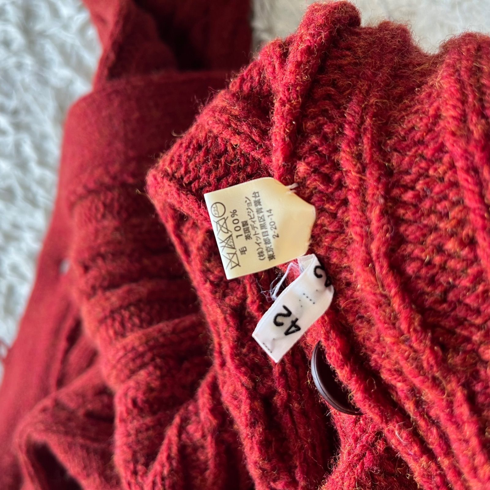 INVERALLAN ケーブルニット カーディガン INVERALLAN インバーアラン