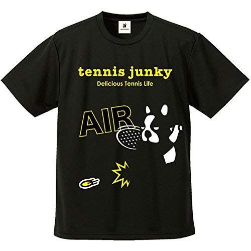 ブラック_XL claudio pandiani(クラウディオ・パンディアーニ) Tennis Junky エアー犬！ DryTEE TJ18004 ブラック XL
