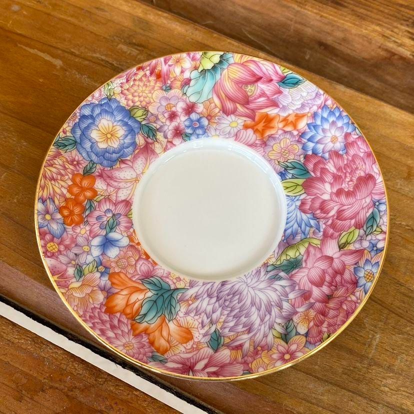 中国茶器 景徳鎮 陶磁器 琺瑯彩万花馬蹄三才蓋碗 茶碗 煎茶器 新品未使用 中国茶器 景徳鎮 陶磁器 琺瑯彩万花馬蹄三才蓋碗 茶碗 煎茶器