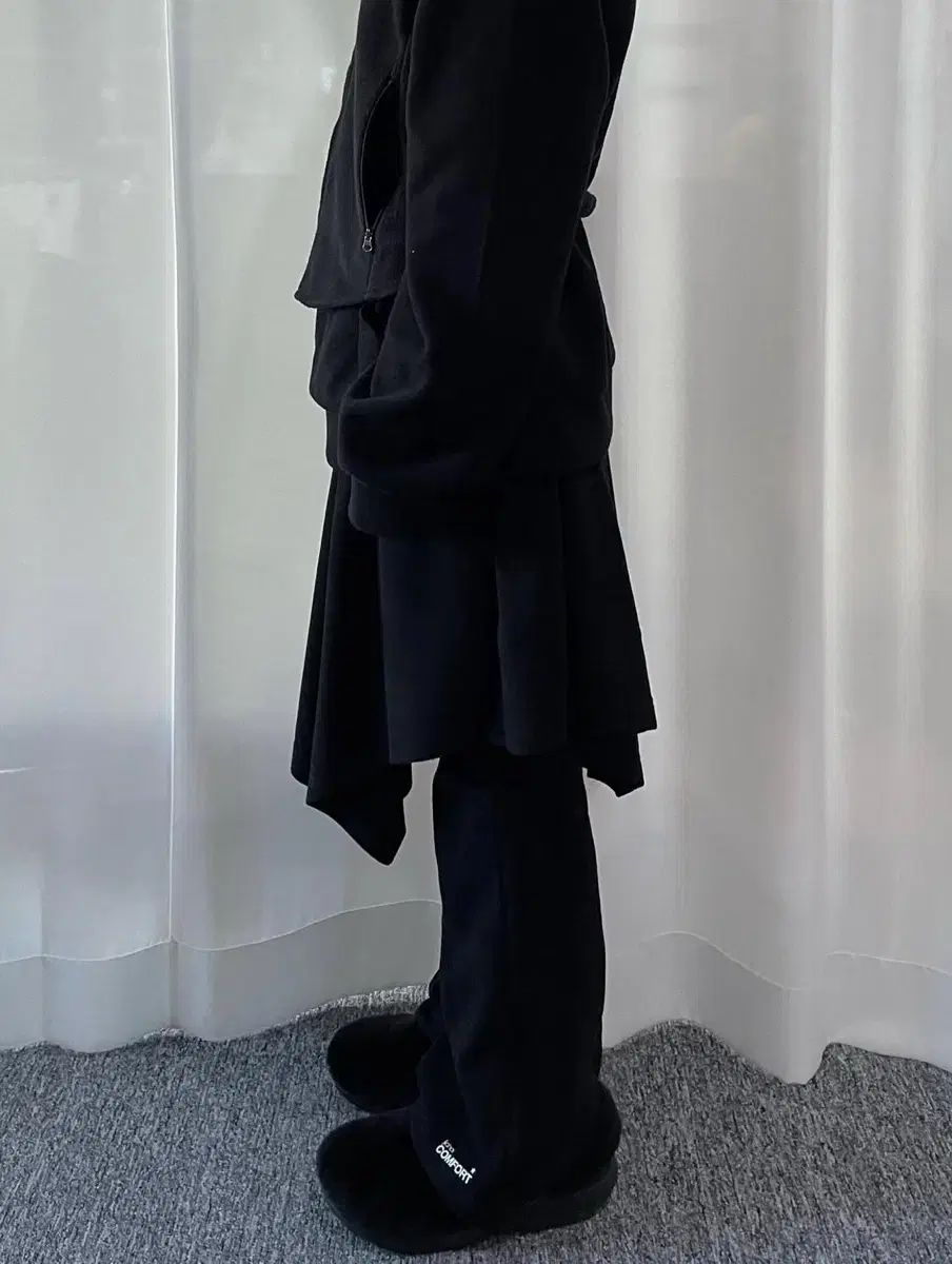 JiCHOI ジチョイ コンフォート 23-001 フ スカート ブラック