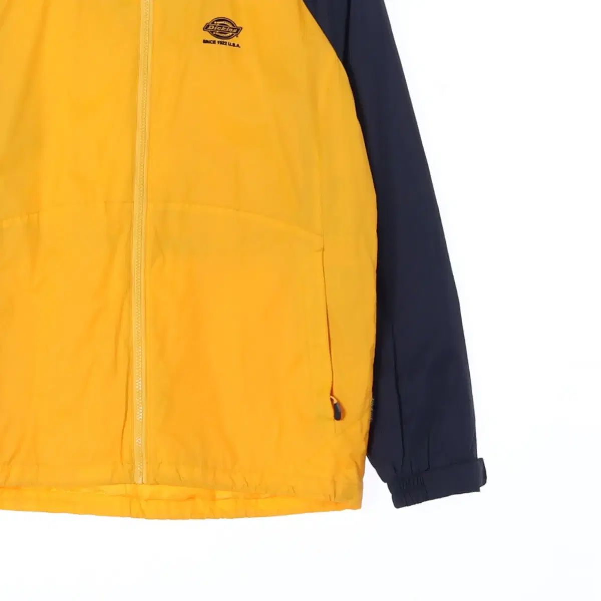 M DICKIES(ディッキーズ) 黄色 バイカラー ウインドブレーカー フード ジップアップ ジャケット ブルゾン