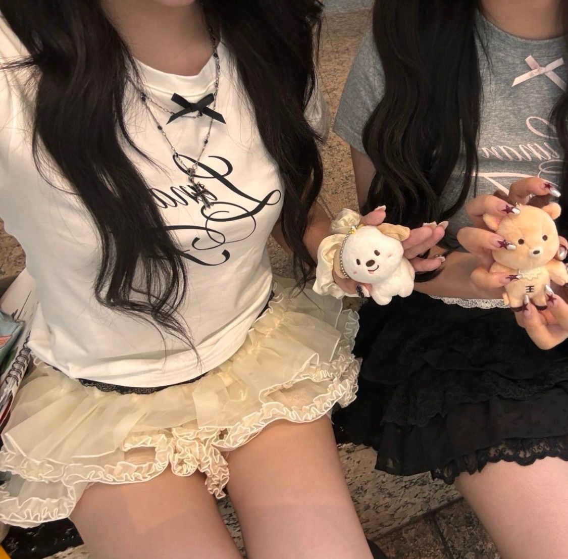 タグ付】LIZLISA スカパンキュロットチュールドットホワイト