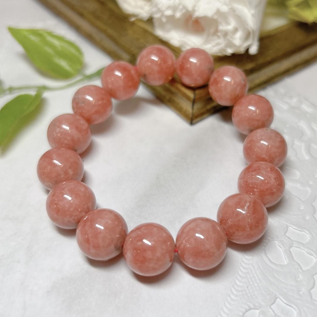 E6566】AAAインカローズ＊13㎜ブレスレット＊ Rhodochrosite(Inca Rose