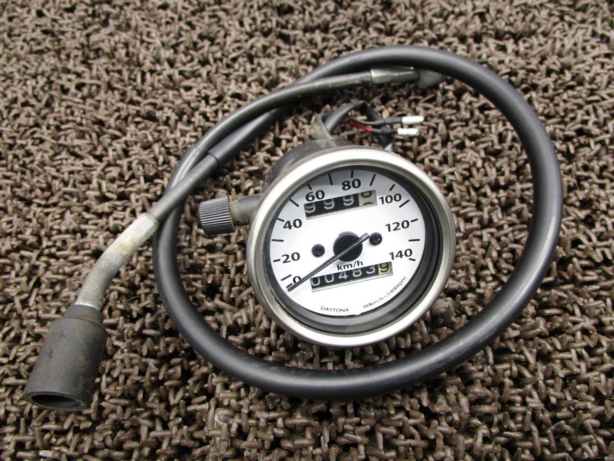 ごだい RZ50 社外 デイトナ製 スピードメーター 140KKm ○A1442！ ケーブル