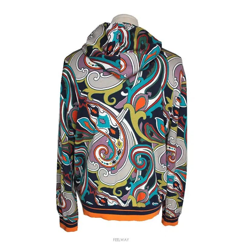 ETRO プリント ジャケット マルチカラー ETRO(エトロ) マルチカラー フード ジップアップ ジャケット 77