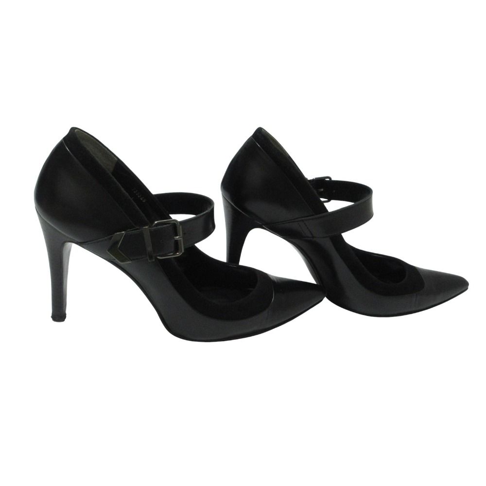 ギンザカネマツ パンプス 24 Ｄ レディース 黒 レザー