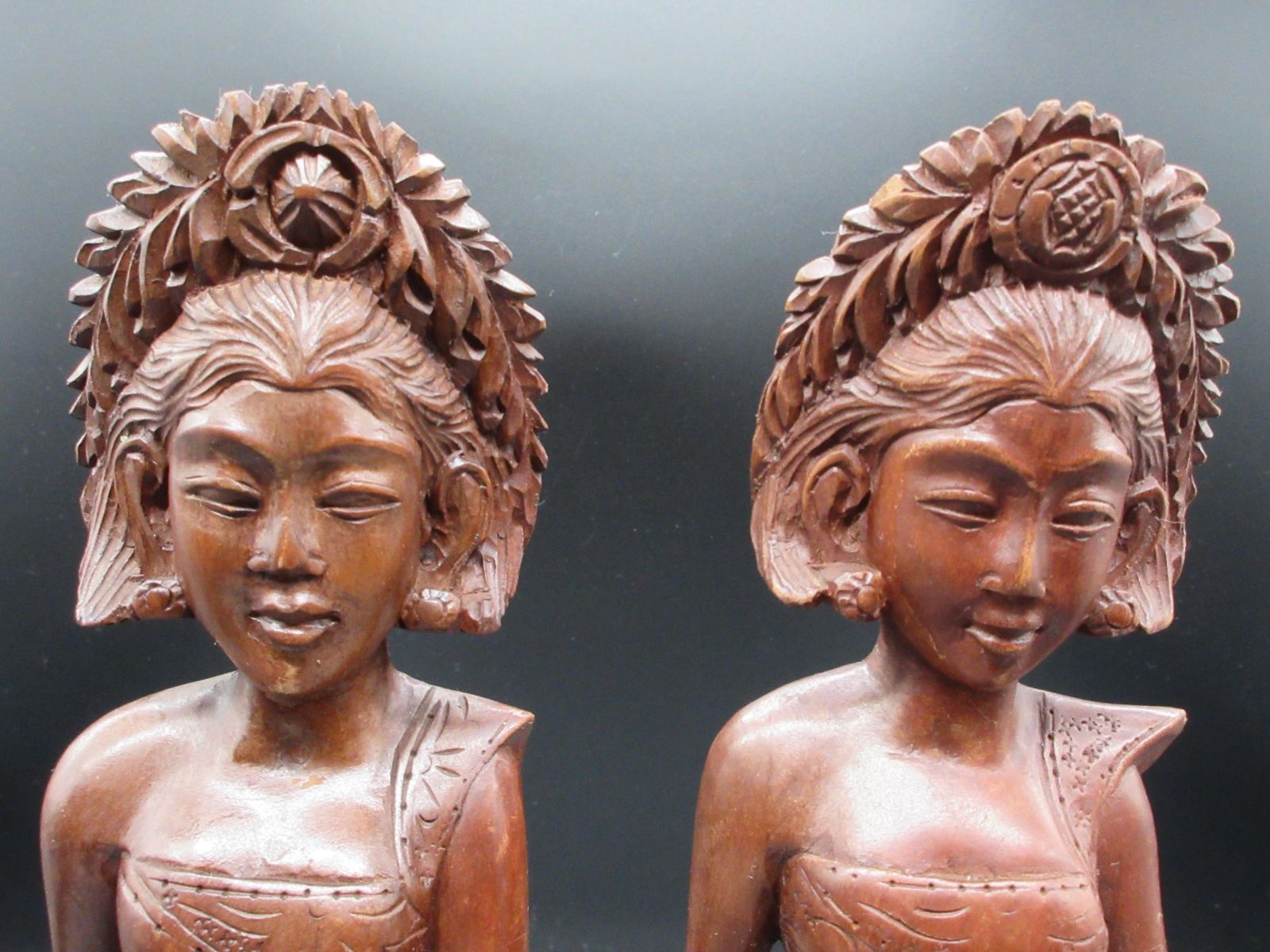 木製彫刻 人物像 約65cm バリ 女性像