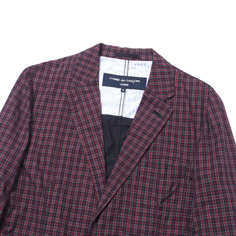 COMME des GARÇON チェック柄テーラードジャケット COMME des GARÇON チェック柄テーラードジャケット COMME des GARÇONS