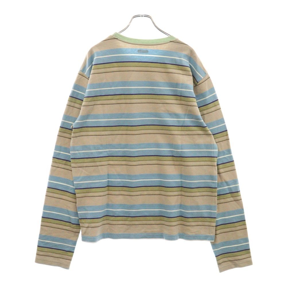 KAPITAL 鹿の子クルー ネック長袖TシャツK2303LC075 KAPITAL (キャピタル) マルチボーダー鹿の子 クルーネック長袖Tシャツ