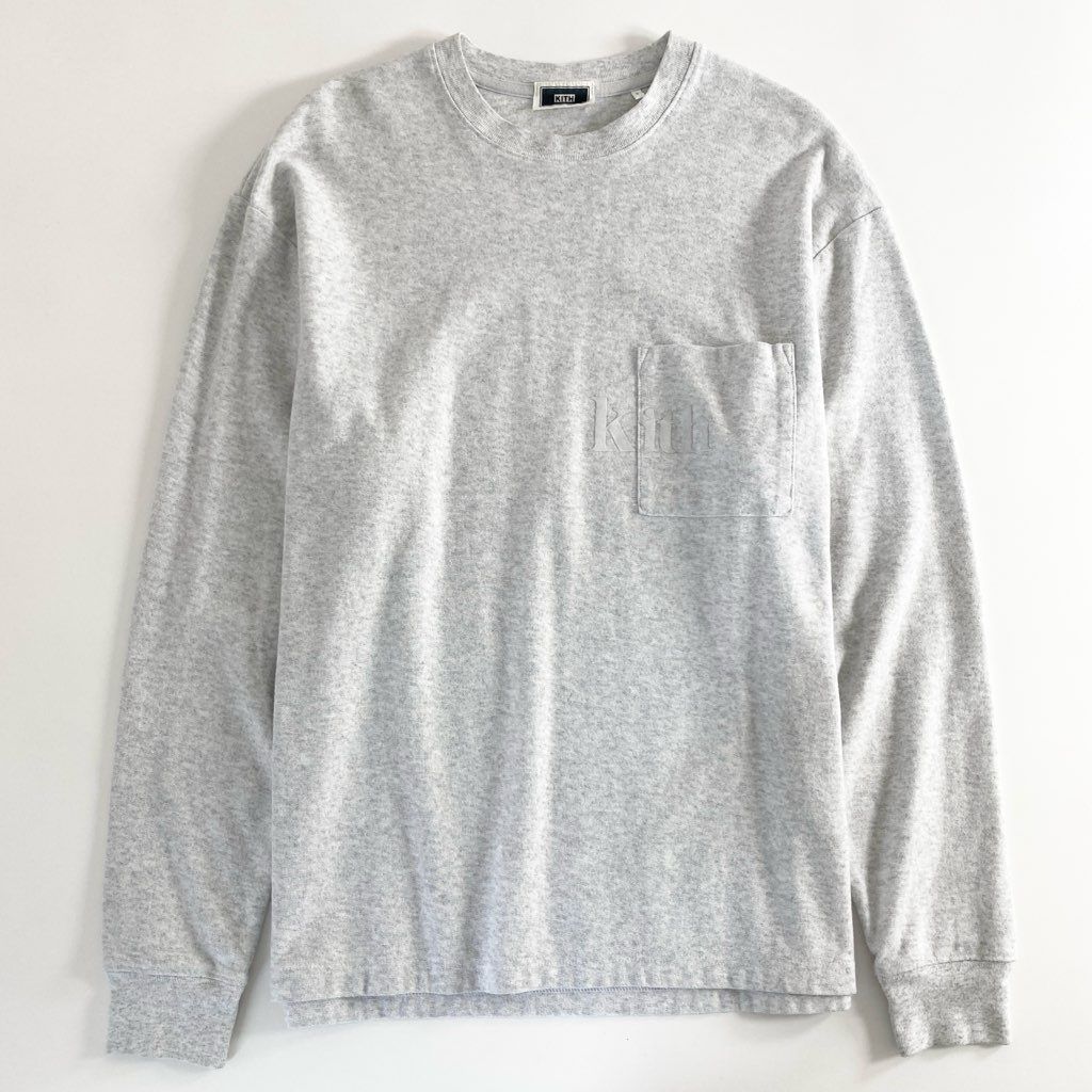 新品KITH 長袖カットソー グレー、ロンT