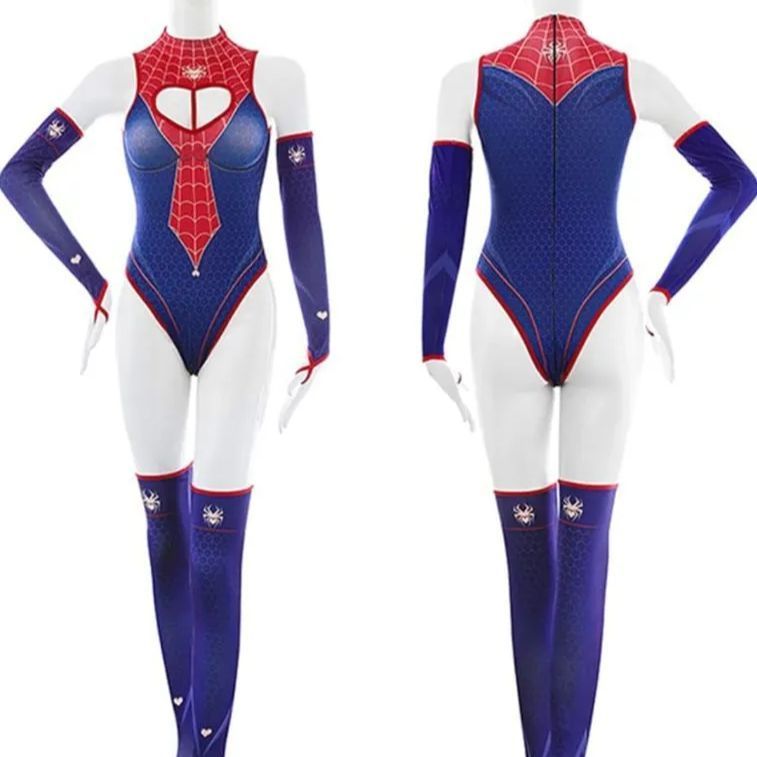 【新品】ハロウィン　スパイダーマン　スパイダーガール♥️コスプレ　セクシー　ファスナー付　可愛い　誘惑　衣装　仮装　イベント　コスチューム　プレゼント　ボディスーツ　バレンタインランジェリー