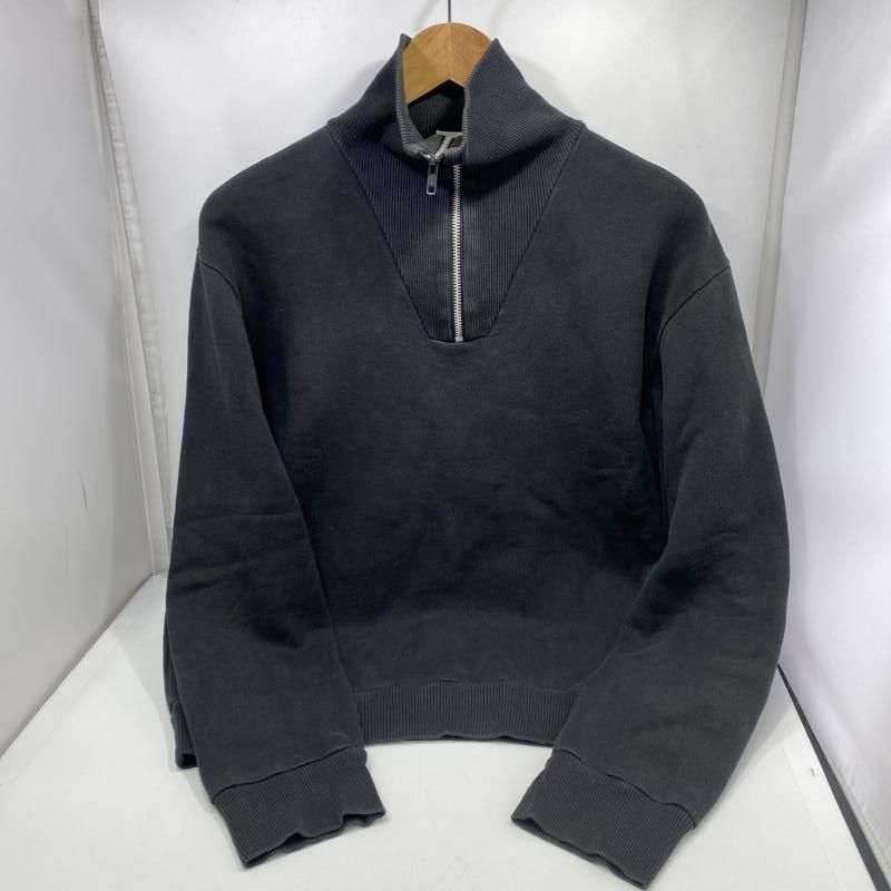 【美品】完売品agnis b. ハーフジップスウェットトレーナー 古着 希少XL 中古】agnes b. 90s ハーフジップスウェット ブラック サイズM～L相当