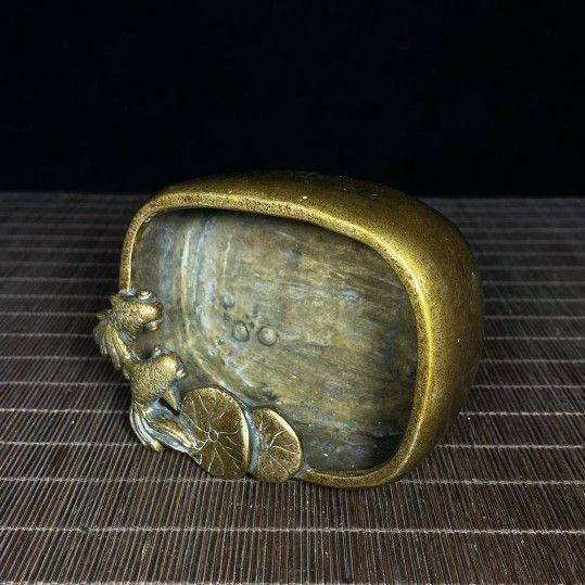 金糸 鉄線 筆洗  水洗 古文房具 書道具 文房具 装飾品 工芸品 美術品 置物 銅器 金魚筆洗 四方双魚硯 文房四宝 装飾品 工芸品 置物 - メルカリ