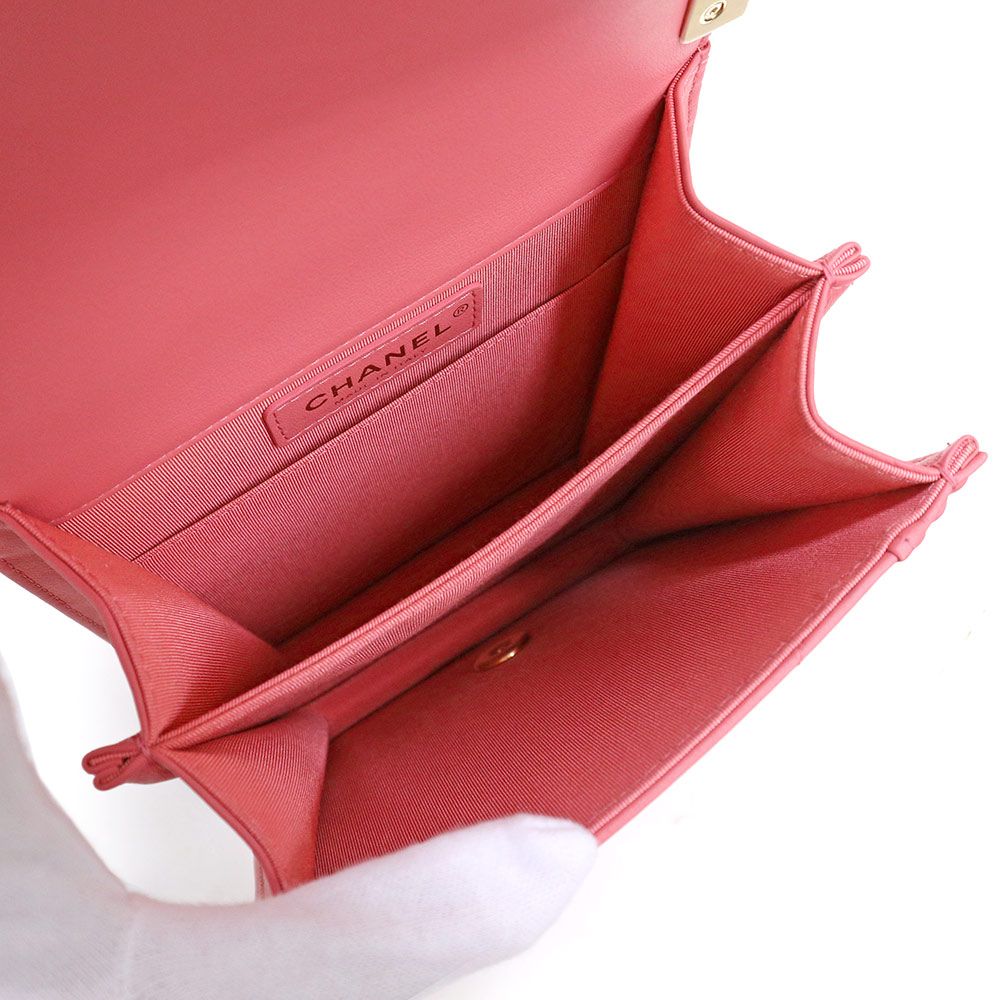 シャネル ボーイシャネル シェブロン Vステッチ 2Way チェーン