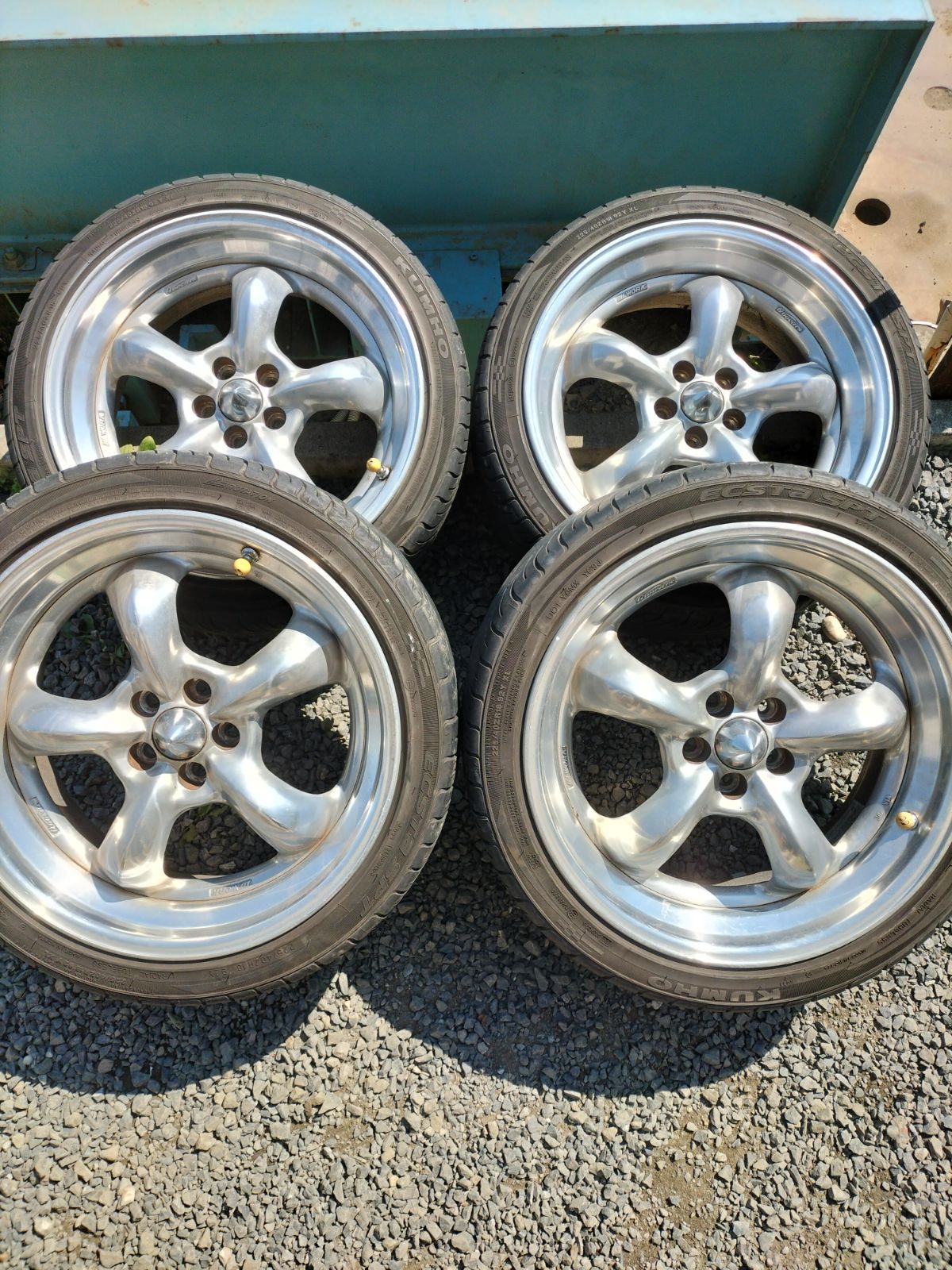 WORKグッカーズ17インチ7.5J ワーク グッカーズ 8.5J 9.5J 4本 タイヤ付き