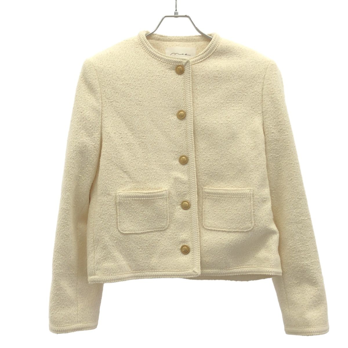 Na.e　ツイードジャケット　アイボリー Na.e ナエ 25SS THE TWEED JACKET ツイードジャケット アイボリー F