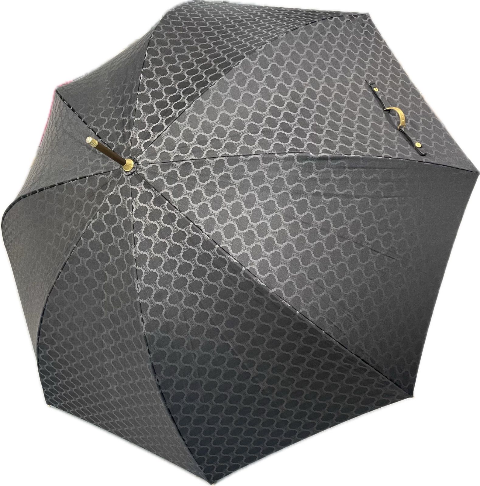 セリーヌCELINE トリンオフ ウッドハンドル メンズ長傘 雨傘 60 …e.s