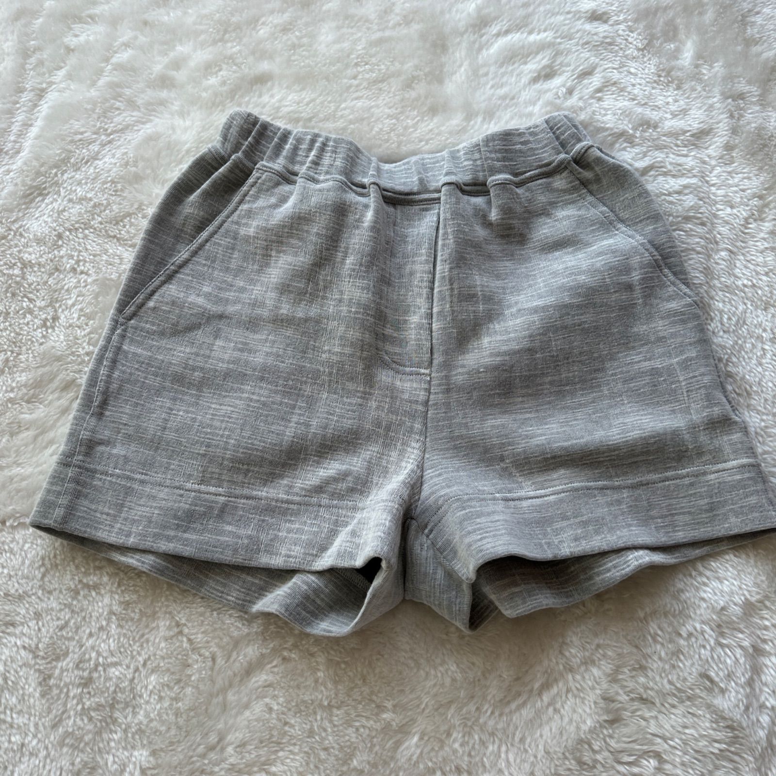 MM6 Maison Margiela コットンガーゼ ショートパンツ ハーフパンツ キュロット グレー ウエストゴム XS