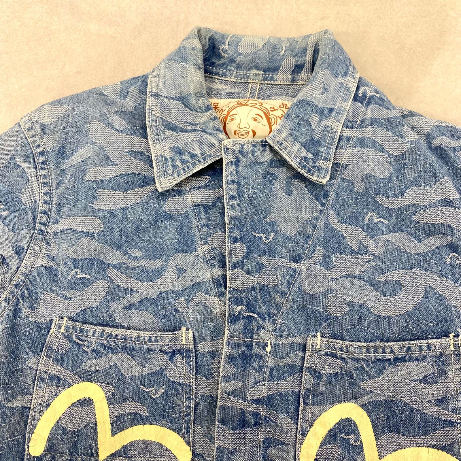 ★EVISU  つなぎ　LOT1200　サイズ38★ EVISU つなぎ オールインワン オーバーオール LOT1200 カモメ柄