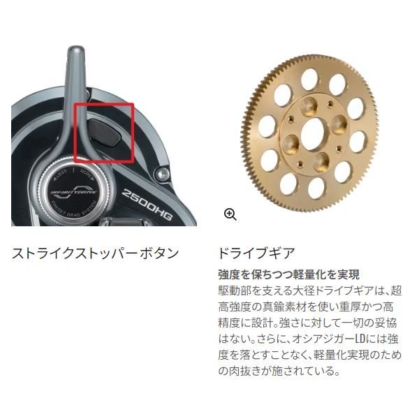 重複 シマノ ΞⅠ 24 オシアジガー LD 2500HG リール ベイト 送料