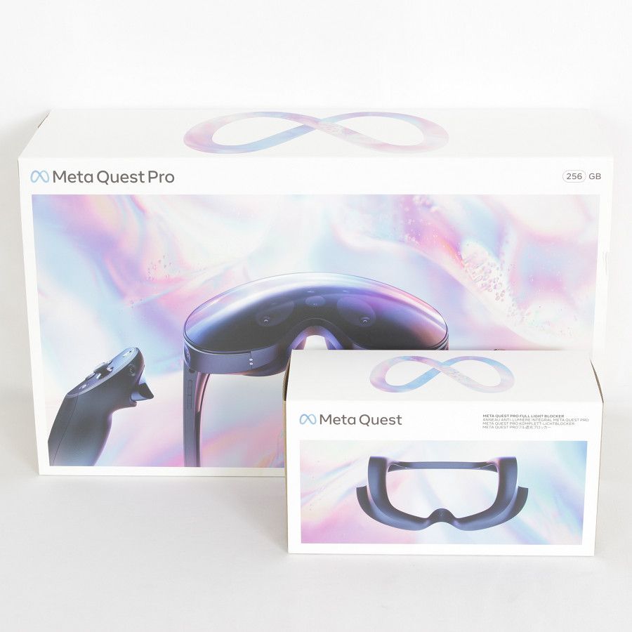 美品】Meta Quest Pro 256GB+純正フル遮光ブロッカー付き VR ヘッド