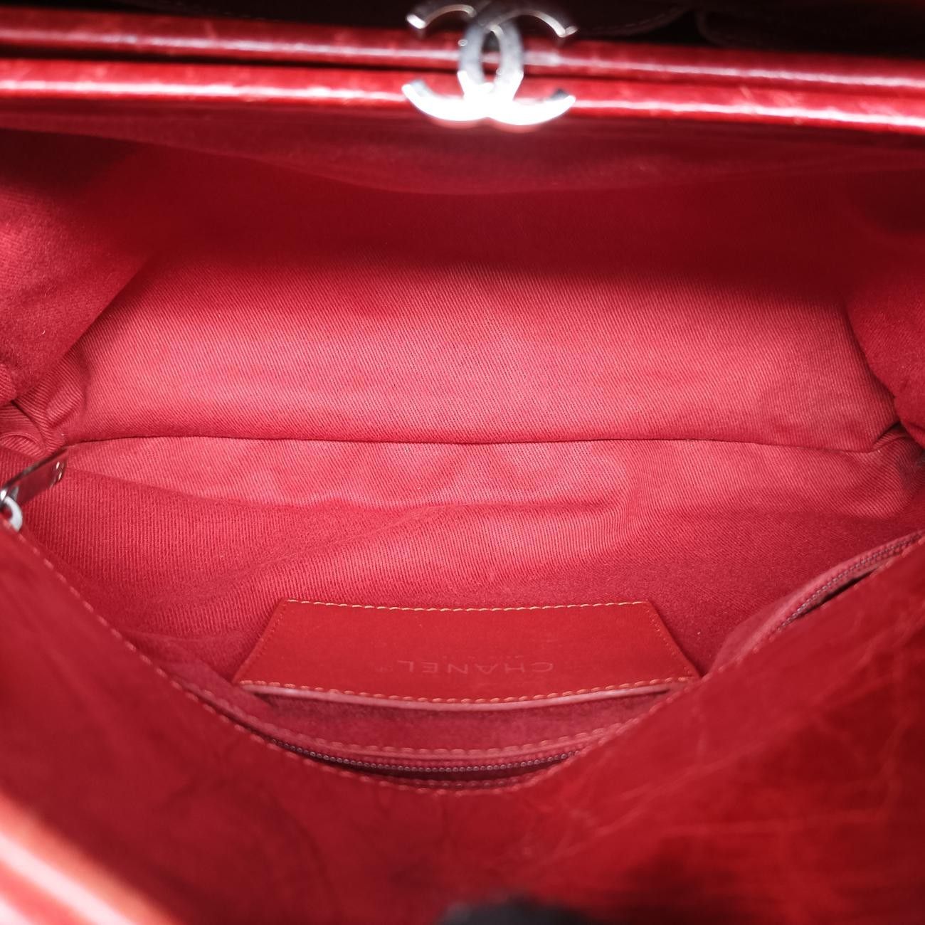 シャネルChanelマドモアゼル ボーリングレッドレザー