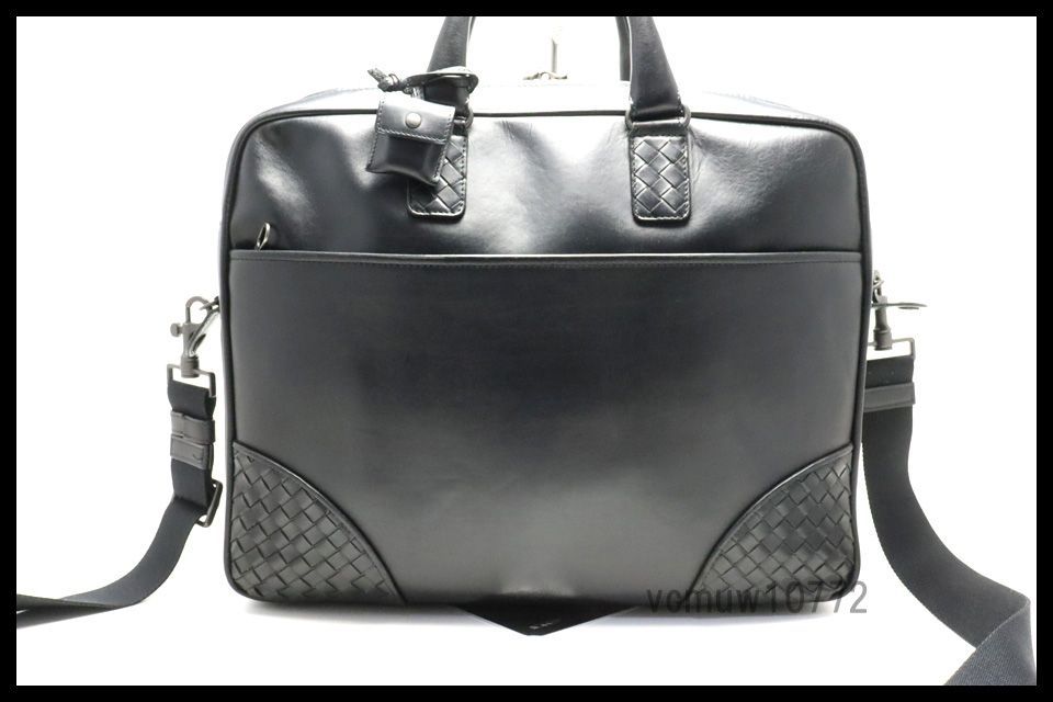 新タグ 美 BOTTEGA VENETA イントレチャート レザー 2way ビジネスバッグ ブリーフケース ボッテガヴェネタ 0515wx43-5D