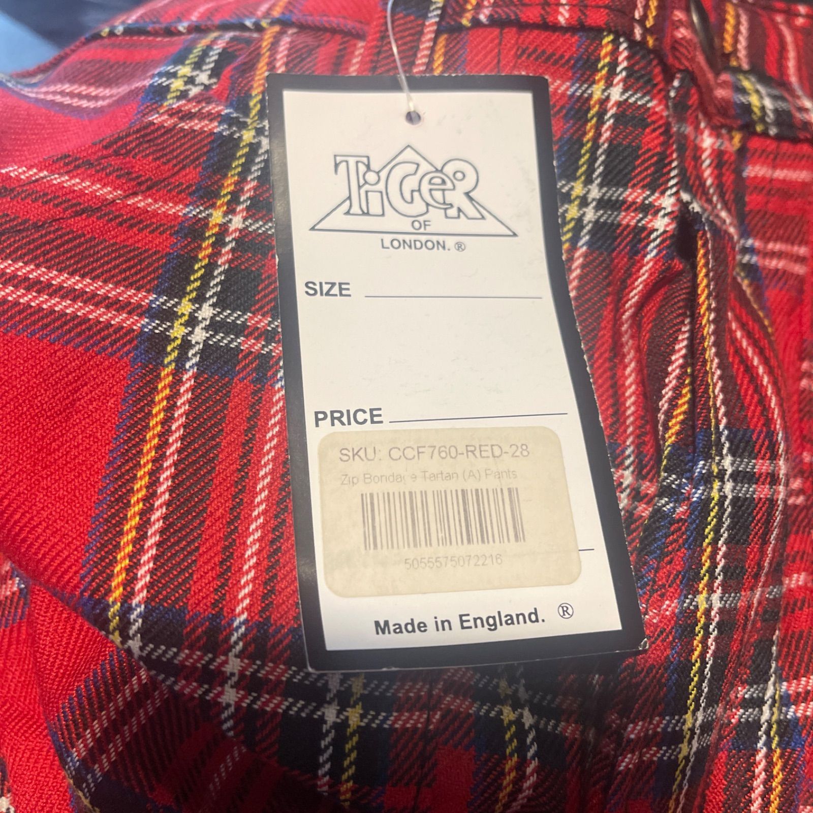 【新品未使用】Tiger of London ￼コットンジップパンツ28 新品未使用】Tiger of London タイガーオブロンドン、コットン