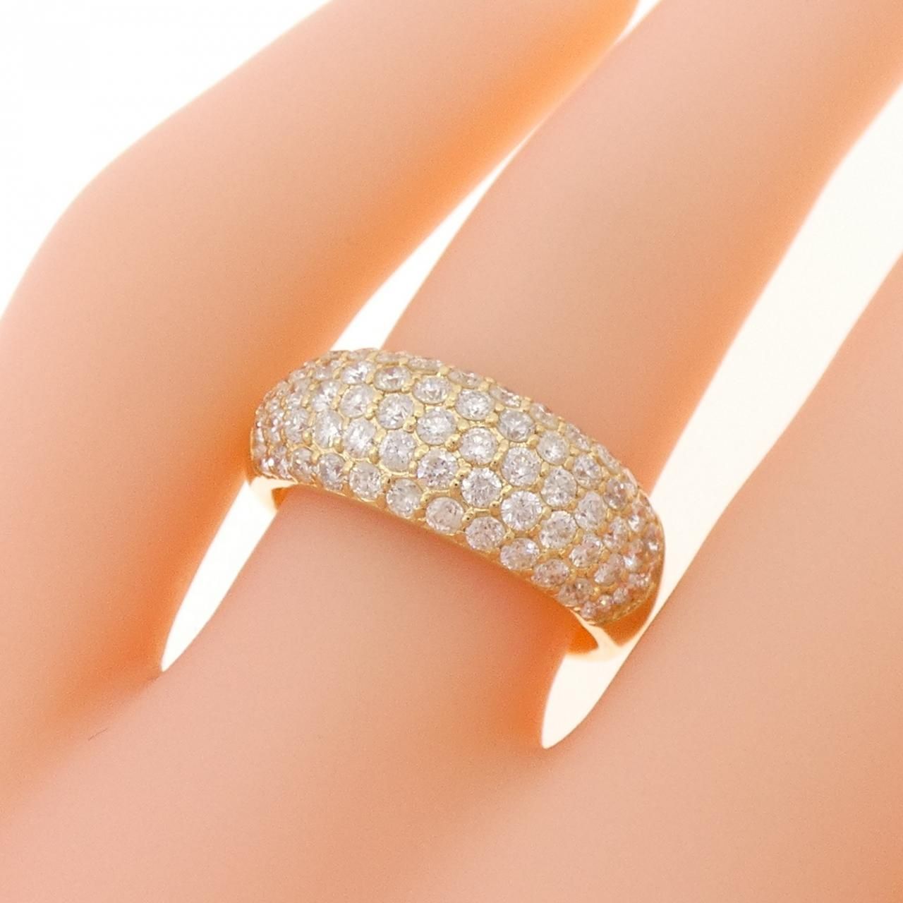 ダイヤ/1.00ct エタニティ リング K18YG 19.5号 I4112