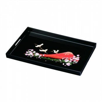 若兆 紀州盆 長手盆45cm 一富士二鶴三桜 YM-006