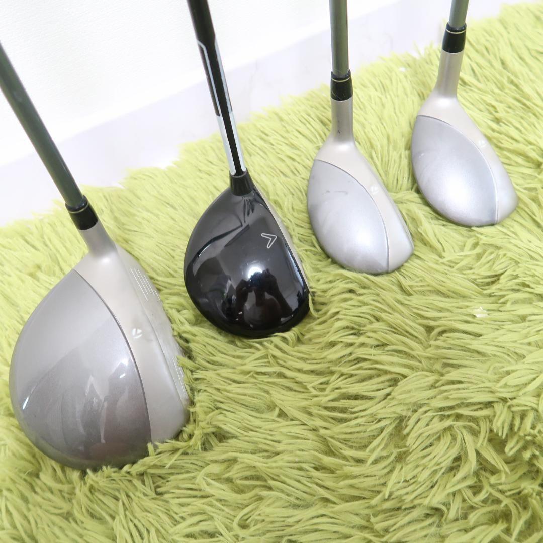 X928 DUNLOP 他 レディース ゴルフ クラブ ハーフセット 黄赤 くま