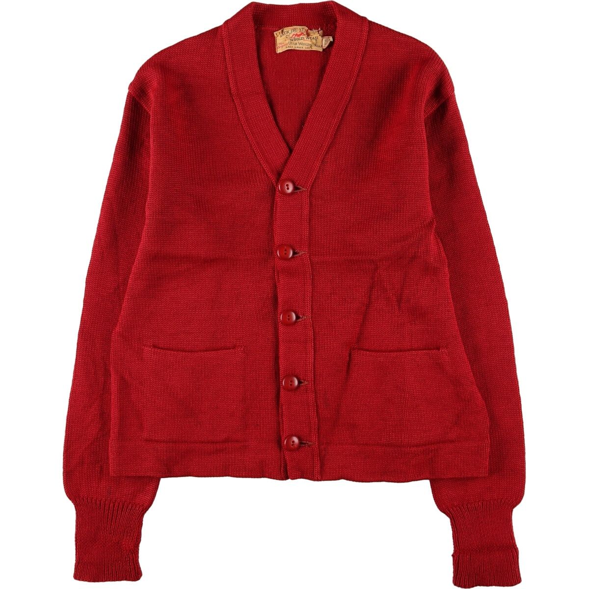 古着 40~50年代 JACK FROST WOOLEN WEAR ウールレタードニット